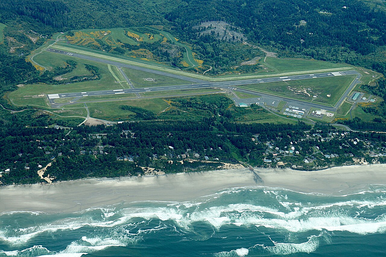 Newport — Aerial Newport Oregon Airport May 2012