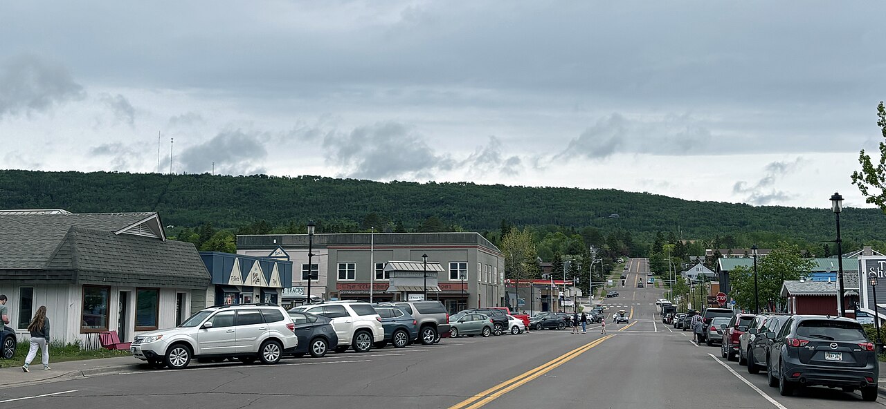 Grand Marais &mdash; Looking north on Broadway Avenue, Grand Marais, Minnesota 03