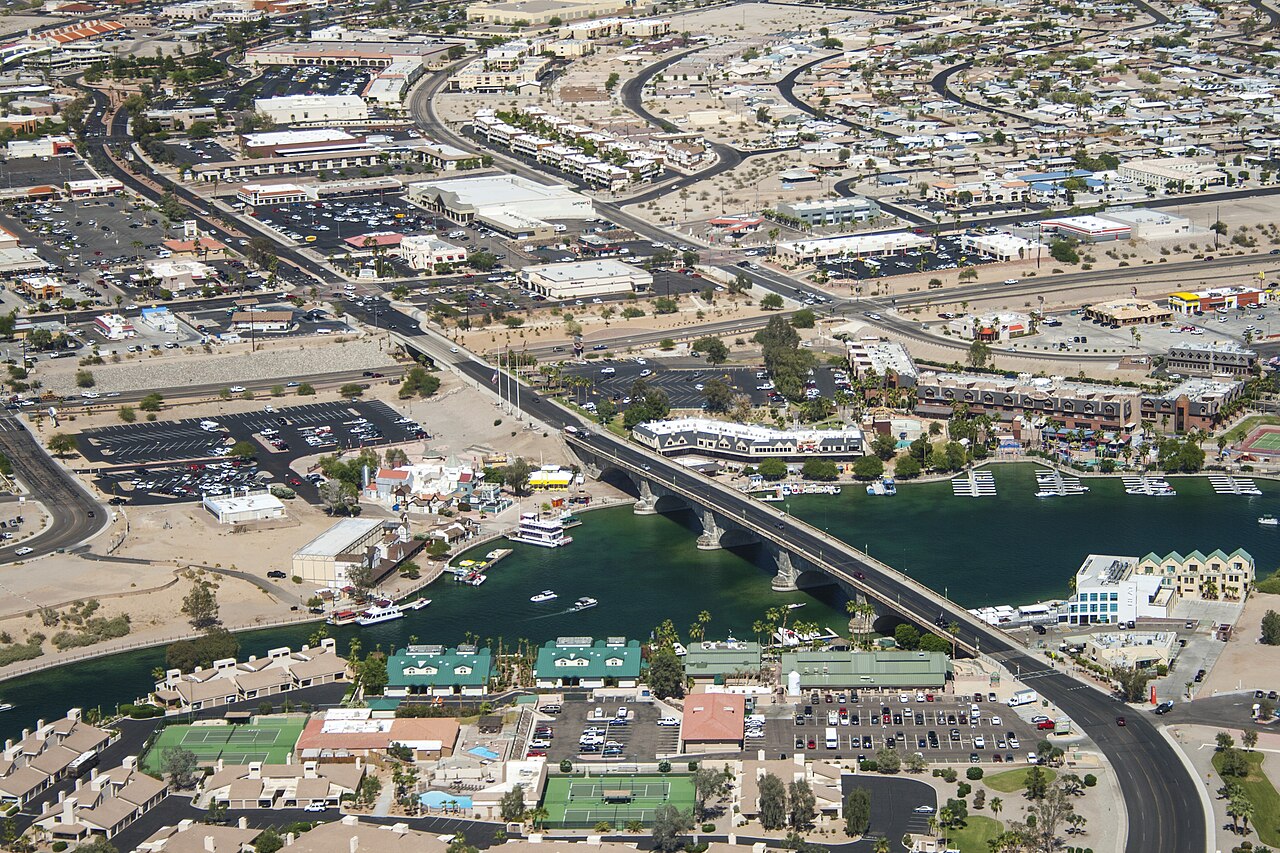 Lake Havasu City &mdash; London Bridge, Lake Havasu City - 2011 (Aerial Photo)
