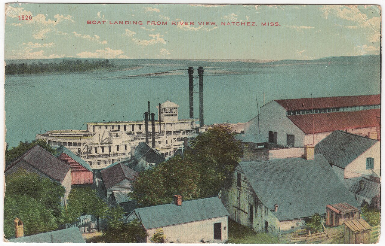 Natchez &mdash; AnchorLine.Steamboat.Levee.Natchez.Mississippi