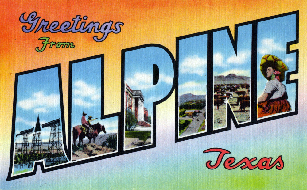 Alpine — Greetings from Alpine, Texas - Large Letter Postcard (4453892612)