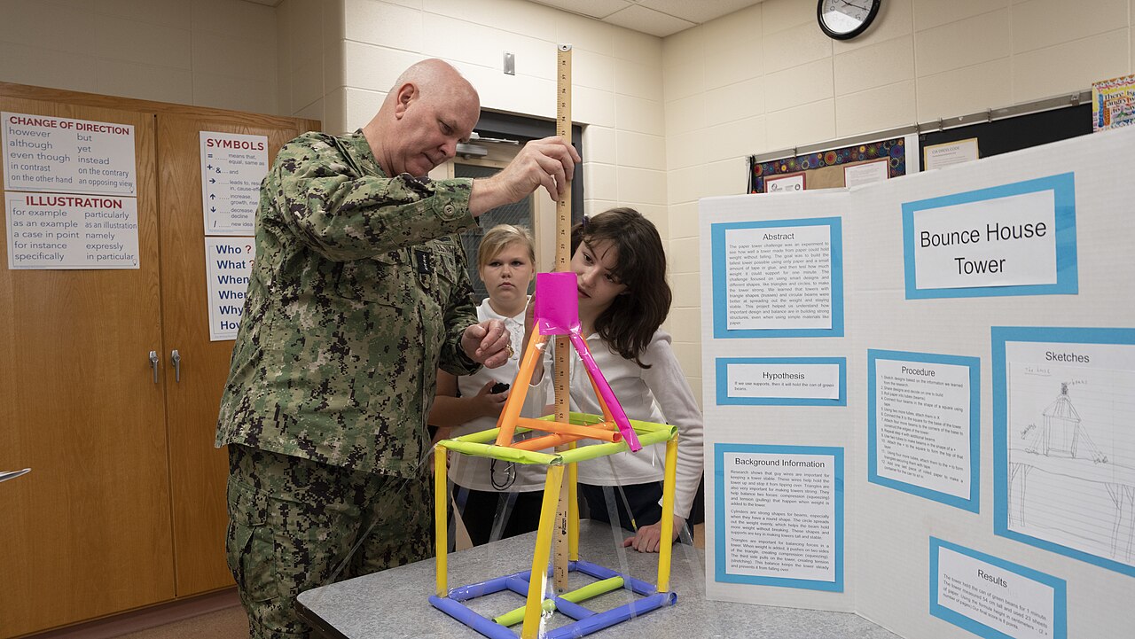 South Bend — United States Navy Admiral Christopher W. Grady, Vice Chairman of the Joint Chiefs of Staff, visits Clay International Academy in South Bend, Indiana on November 8, 2024 - 17