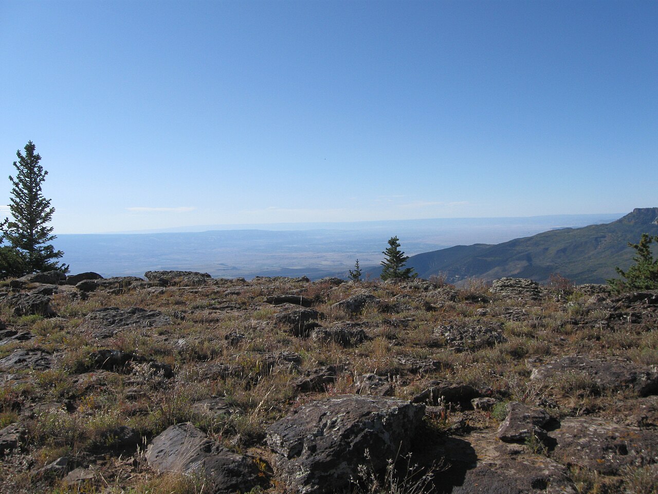 Grand Junction &mdash; Looking towards Grand Junction Colorado from atop Grand Mesa Colorado