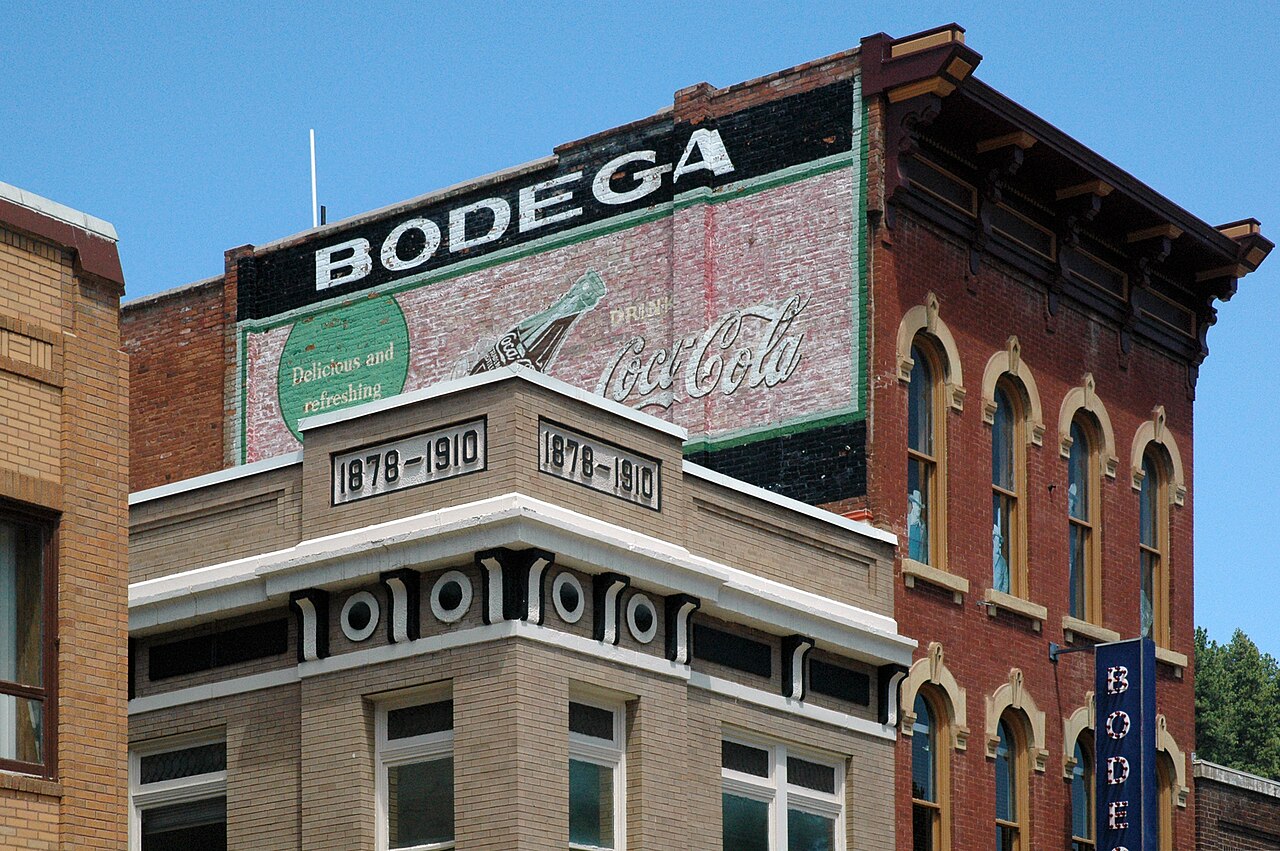 Deadwood &mdash; Coca-Cola painted advertisement, Buffalo Bodega, Deadwood, 2009