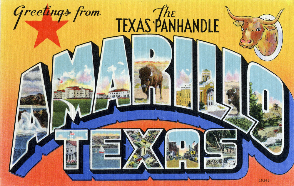 Amarillo — Greetings from Amarillo, Texas, The Texas Panhandle - Large Letter Postcard (4840219313)
