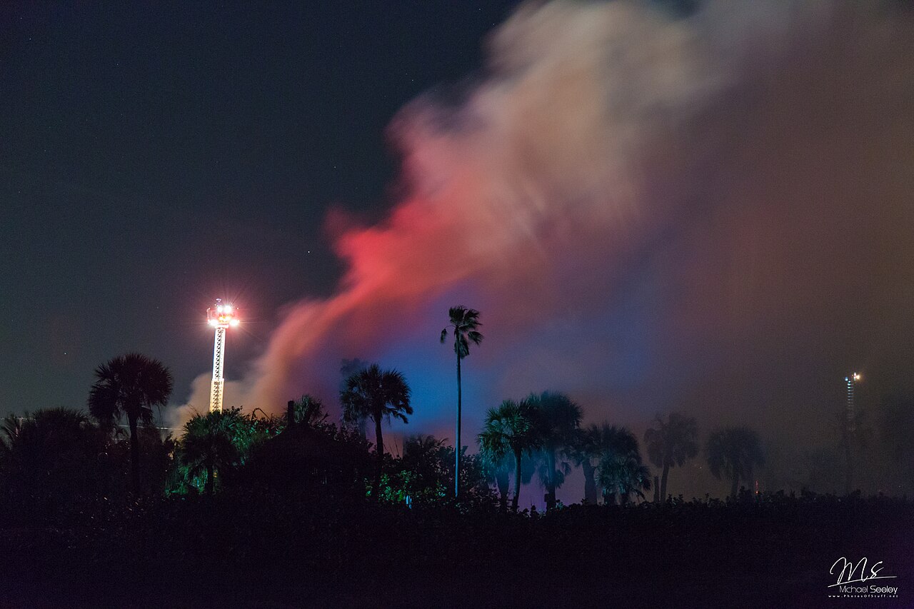 Cocoa Beach — Fire in Cocoa Beach, Florida (25195310224)