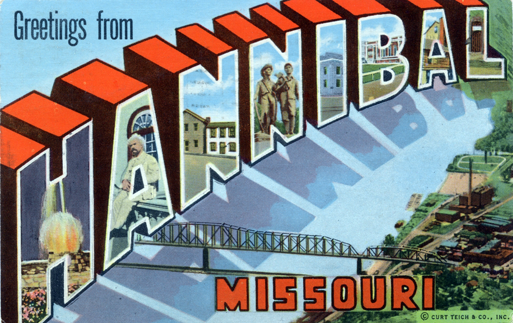 Hannibal — Greetings from Hannibal, Missouri - Large Letter Postcard (8231296289)