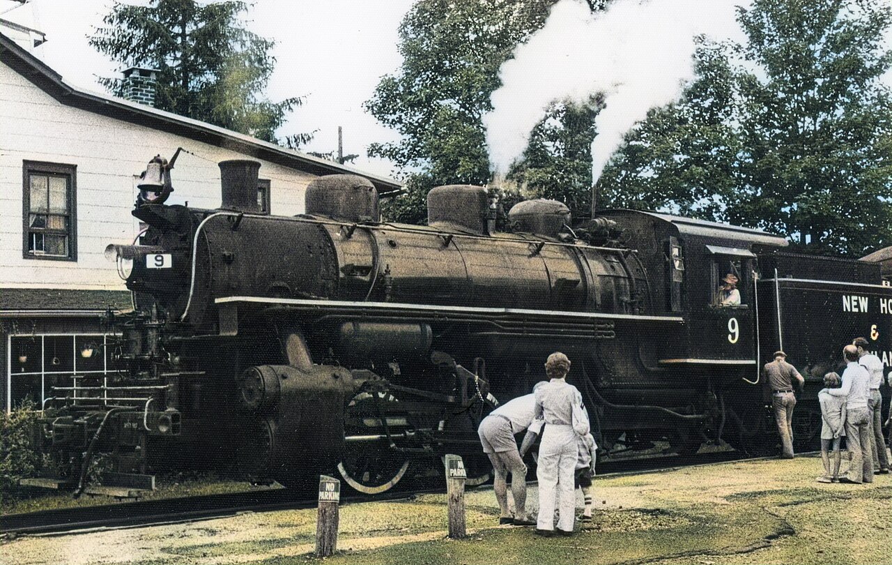 New Hope &mdash; New Hope and Ivyland Railroad New Hope, Pennsylvania. 1978 colourized