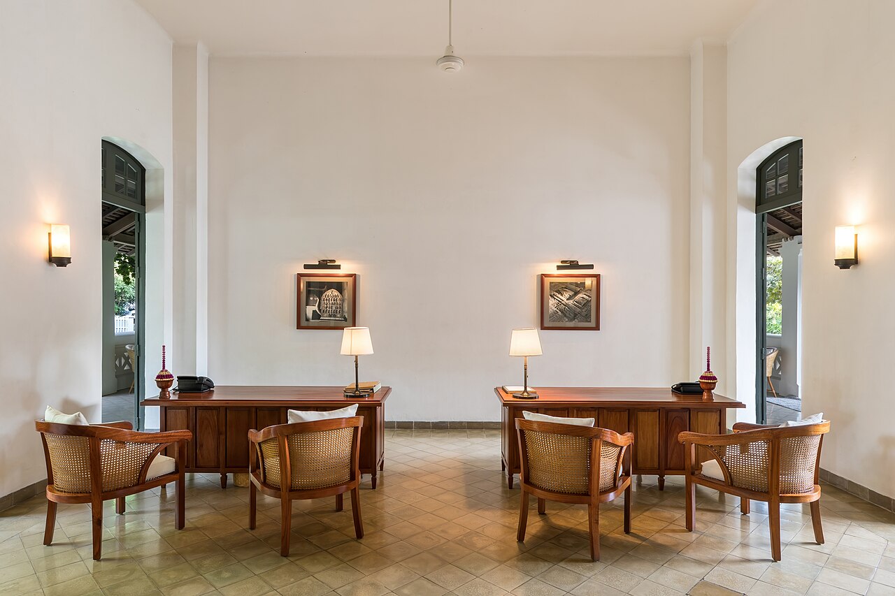 Reception desks of Amantaka luxury Resort & Hotel in Luang Prabang Laos